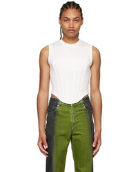 Dion Lee Off White Cotton Tank Top