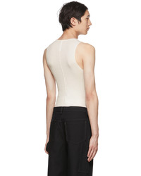 Dion Lee Off White Cutout Tank Top