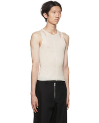 Dion Lee Off White Cutout Tank Top