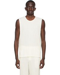 Homme Plissé Issey Miyake Off White Monthly Color January Tank Top