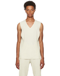 Homme Plissé Issey Miyake Off White Monthly Color June Tank Top