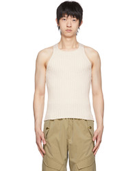 Dion Lee Off White Rib Tank Top