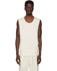 Lemaire Off White Ribbed Tank Top