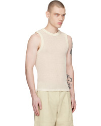 LOW CLASSIC Off White Round Neck Tank Top