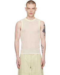 LOW CLASSIC Off White Round Neck Tank Top