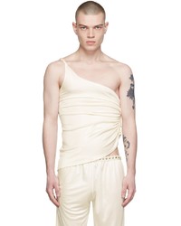 Ludovic De Saint Sernin Off White Silk Tank Top