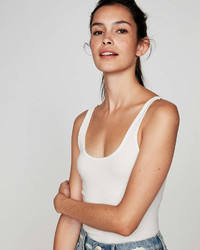 Express One Eleven Ribbed Scoop Neck Tank
