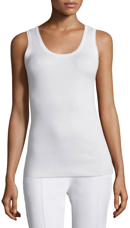 Magaschoni Ribbed Silk Blend Tank, $110 | Neiman Marcus | Lookastic