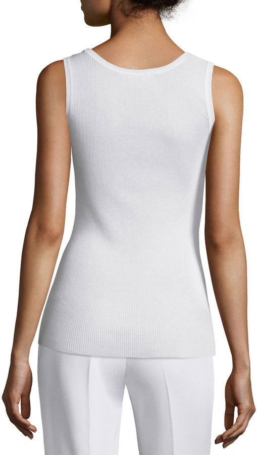 Magaschoni Ribbed Silk Blend Tank, $110 | Neiman Marcus | Lookastic