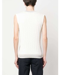 Eleventy Riibbed Knit Cotton Vest