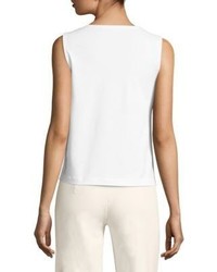 Eileen Fisher Solid Cotton Tank Top