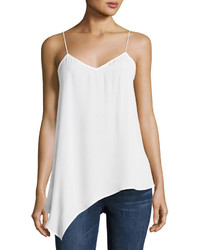 Laundry by Shelli Segal Solid Crepe Slip Tank White