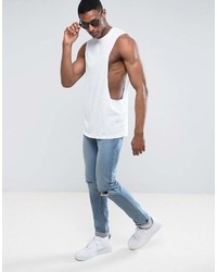 Asos Tall Longline Sleeveless T Shirt With Extreme Dropped Armhole