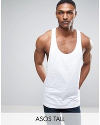 Asos Tall Tank With Extreme Racer Back In White
