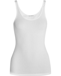 James Perse The Daily Ribbed Stretch Cotton Tank White