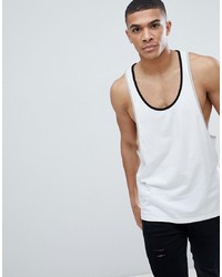 ASOS DESIGN Vest With Extreme Racer Back And Contrast Binding