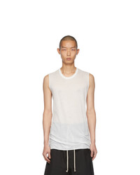 Rick Owens White Basic Sleeveless T Shirt