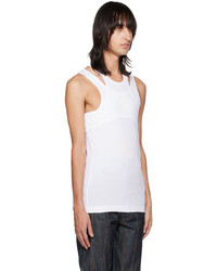Parnell Mooney White Double Layer Tank Top