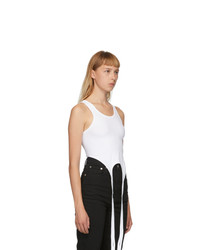 Helmut Lang White Double Seamless Tank Top