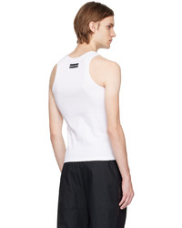 Marine Serre White Fitted Tank Top