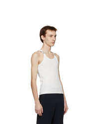 Dion Lee White Hook And Eye Tank Top