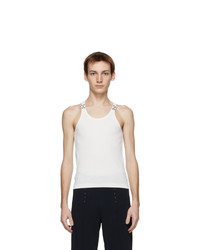 Dion Lee White Hook And Eye Tank Top