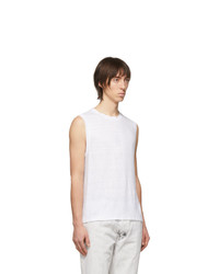 Isabel Marant White Linen Cornell Sleeveless T Shirt