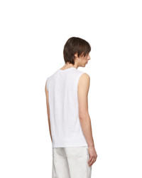 Isabel Marant White Linen Cornell Sleeveless T Shirt