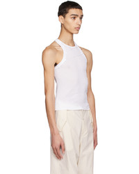 Dion Lee White Lock Lace Tank Top