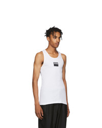 VERSACE JEANS COUTURE White Logo Tank Top