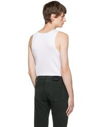 Tom Ford White Ribbed Tank Top