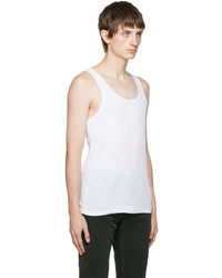 Tom Ford White Ribbed Tank Top