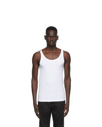 Dolce and Gabbana White Ribbed Tank Top