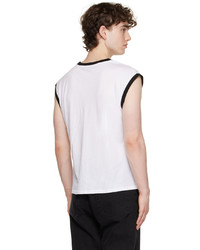 Second/Layer White Ringer Tank Top