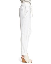 Vince Belted Linen Trousers