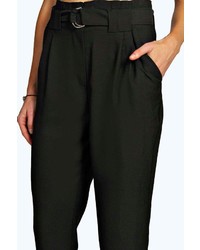 Boohoo Boutique Tamera Tapered D Ring Detail Trousers