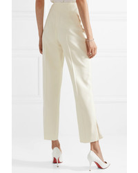 Danielle Frankel Chantilly Med Silk And Wool Blend Tapered Pants