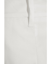 Jil Sander Cropped Cotton Blend Piqu Tapered Pants