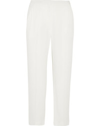 Alexander McQueen Cropped Crepe Tapered Pants