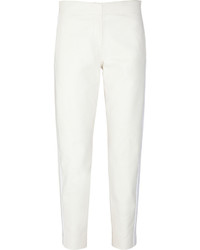 Joseph New Herald Leather And Stretch Twill Tapered Pants
