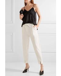 Topshop Unique Culpepper Crepe Tapered Pants White