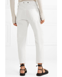 Rag & Bone Y Cropped Cotton Blend Twill Tapered Pants