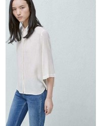 Mango Outlet Textured Flowy Blouse