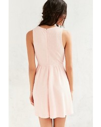 Lucca Couture Plunging Textured Fit Flare Dress