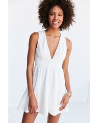Lucca Couture Plunging Textured Fit Flare Dress