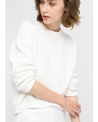 Mango Striped Textured Sweater