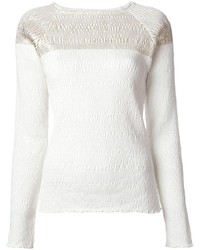 Suno Crinkled Texture Gold Print Sweatshirt