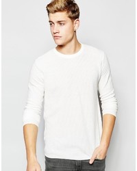 Solid Textured Knitted Sweater