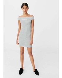 Mango Fitted Textured Dress