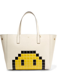 Anya Hindmarch Ebury Embossed Textured Leather Tote Ivory
